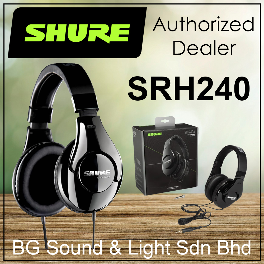 Shure SRH240 Professional Quality Headphones (SRH-240 / SRH240A)